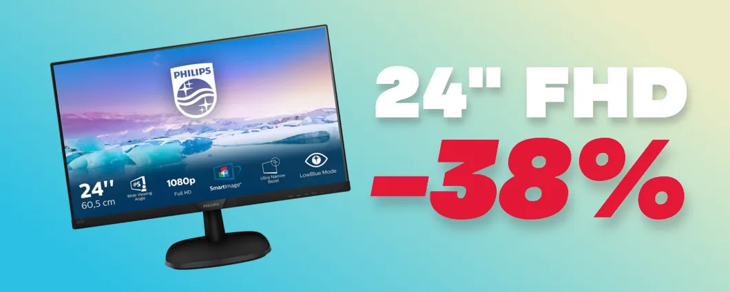 OFFERTONA Amazon sul monitor Philips 24