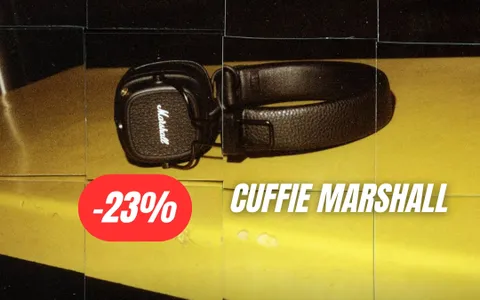 100 ORE di riproduzione con le cuffie Marshall in offerta al 23% di sconto