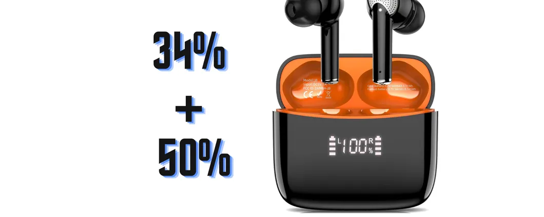 Cuffie Bluetooth: 34% di sconto più 50% di coupon su Amazon, offerta imperdibile!