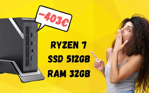 Una BESTIA di mini PC, con Ryzen 7 e 32GB di RAM in MAXI SCONTO