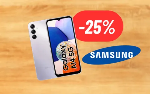 A questo prezzo, Samsung A14 è un BEST BUY: SCONTO competitivo su Amazon (-25%)