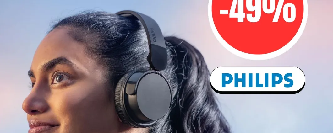 Cuffie bluetooth Philips on-ear con isolamento acustico: su Amazon oggi risparmi il 49%