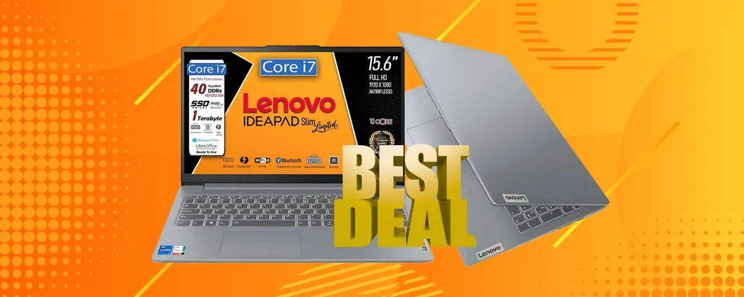 Notebook Lenovo con i7, display FHD da 15,6