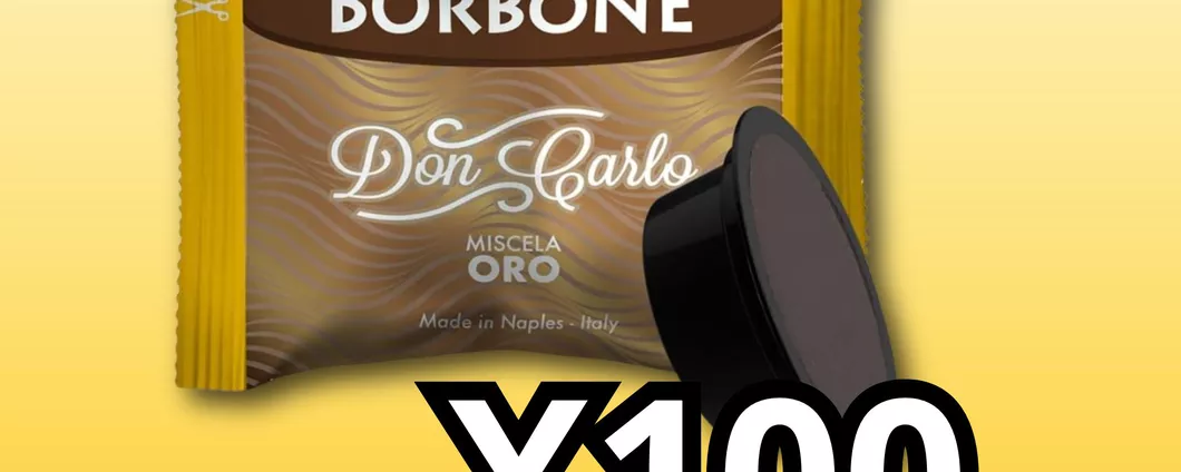 100 CAPSULE a soli 20€ di Caffè Borbone Don Carlo Miscela Oro per Lavazza!