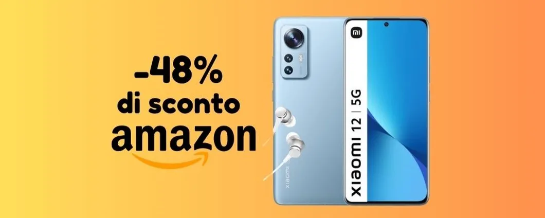 Xiaomi 12: solo su Amazon lo PAGHI LA META' (-48% di sconto)