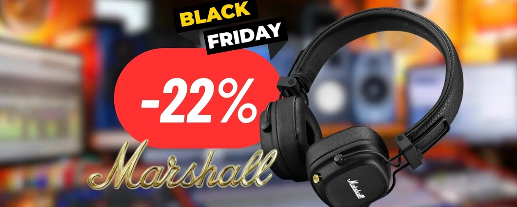 Un brand iconico: cuffie on ear Marshall in MAXI SCONTO