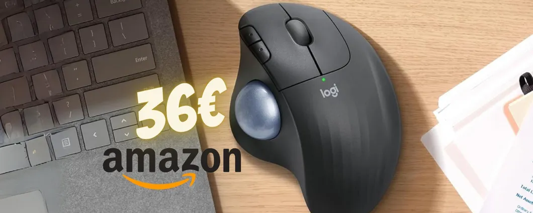 Logitech Ergo M575: mouse trackball wireless ergonomico (solo 36€)