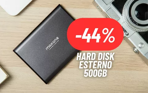 Hard Disk Esterno da 500GB Portatile al 44% DI SCONTO su Amazon