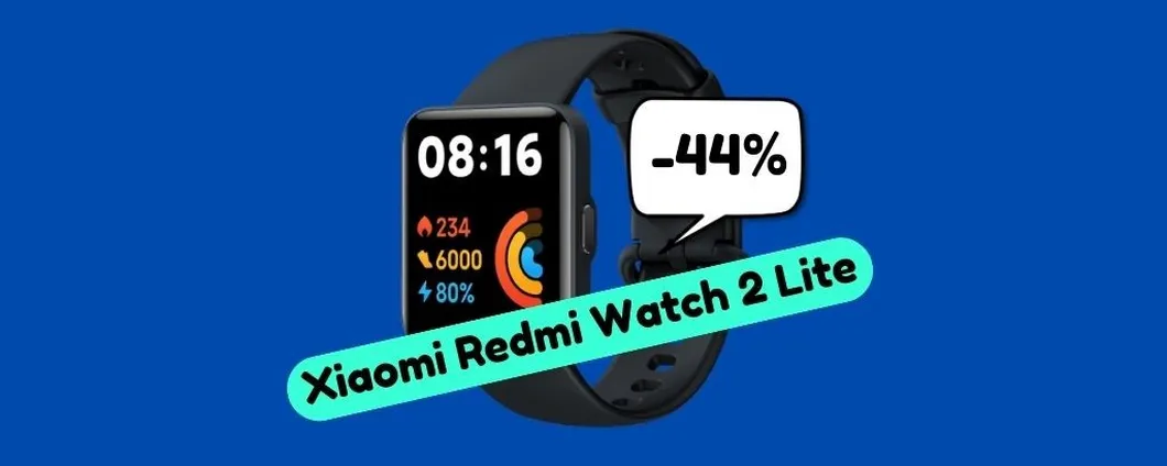 Xiaomi Redmi Watch 2 Lite: SCONTATO del 44% su Amazon!