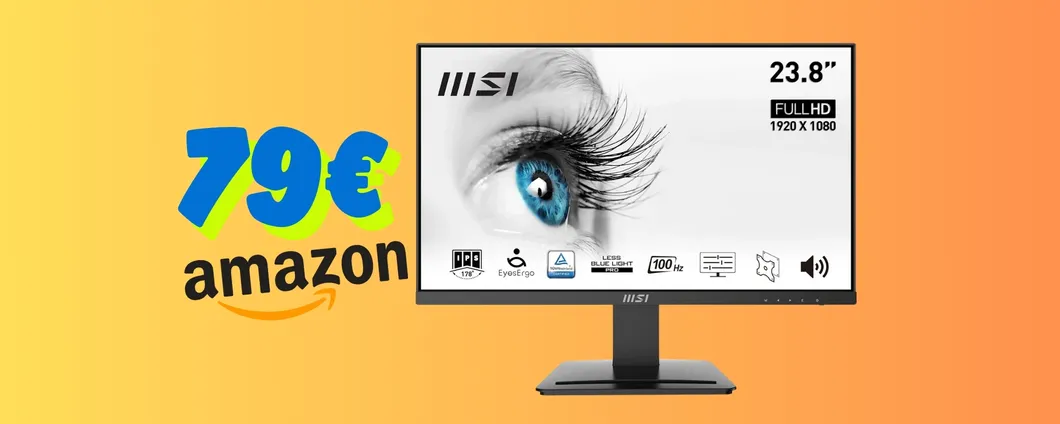 Prestazioni e comfort visivo a SOLI 79€: scopri il monitor MSI PRO da 24