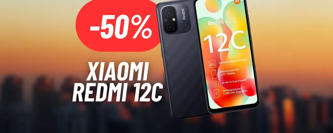 DIMEZZATO IL PREZZO dello Xiaomi Redmi 12C: lo paghi meno di 100€
