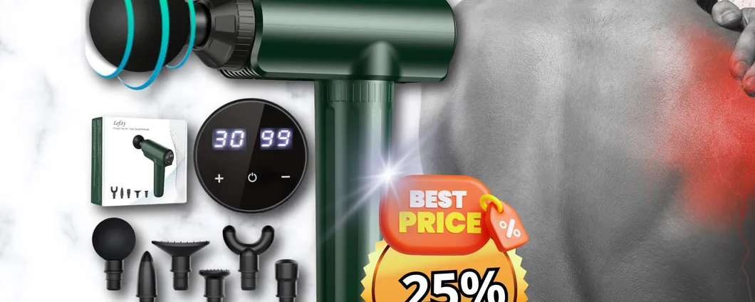 Addio dolori muscolari: PISTOLA MASSAGGIANTE a soli 28€ con 30 livelli regolabili!