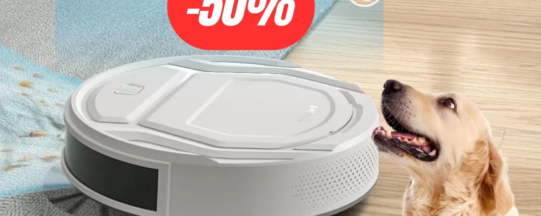 Robot aspirapolvere silenzioso e sottile a metà prezzo su Amazon (-50%)