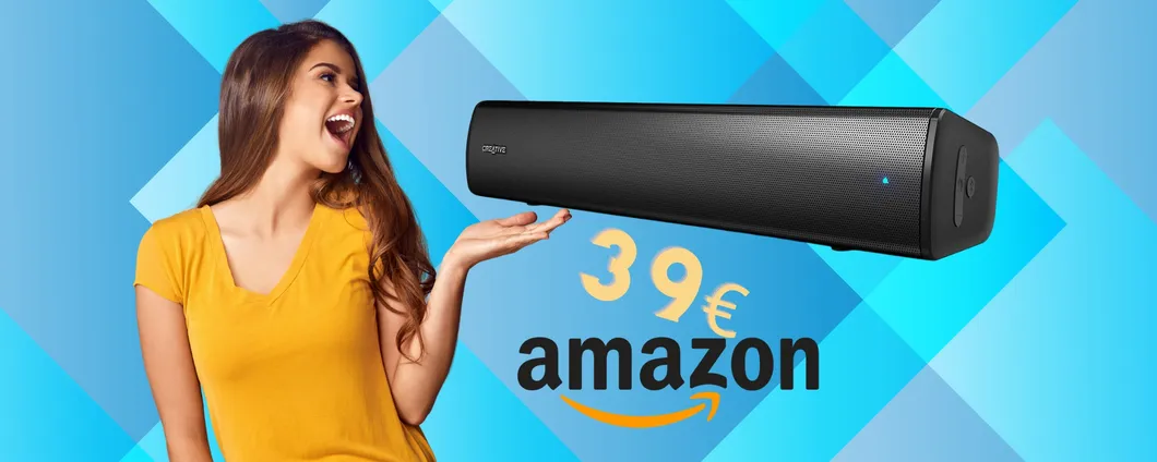 Creative Stage Air V2: soundbar compatta a soli 39€ su Amazon
