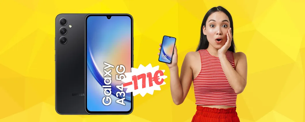 Samsung Galaxy A34 in MEGA SCONTO di 171€ su Amazon