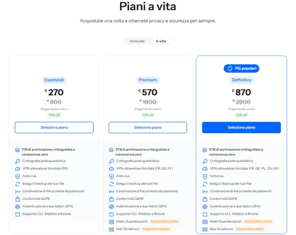 piani a vita Interxt