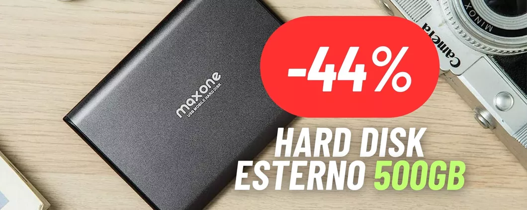 500GB portatili con l'Hard Disk Esterno in MEGA OFFERTA su Amazon: Promozione ATTIVA