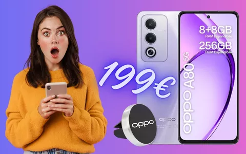 OPPO A80 5G da 256GB: economico ma performante, ora a 199€