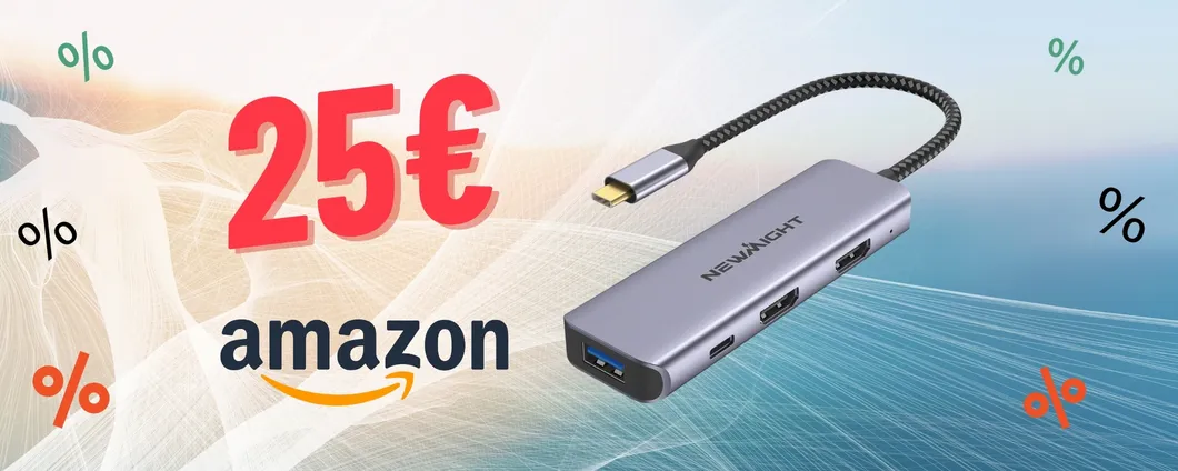 Newmight Adattatore USB-C 4 in 1 ora tuo a un PREZZO SCONTATO!