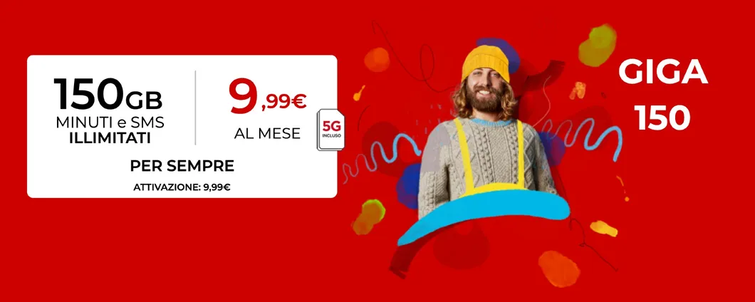 Giga 150: PROMO Iliad in 5G a 9,99€ per sempre