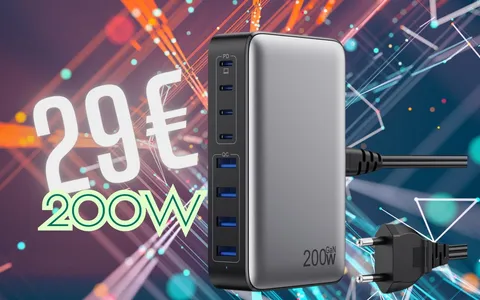 Caricatore multiporta da 200W: ricarichi 8 device e spendi pochissimo (29€)