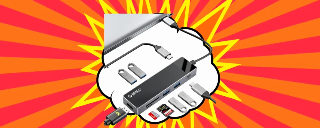 SOLO 22 EURO per la Docking Station USB 9-in-1: doppio sconto MAI VISTO