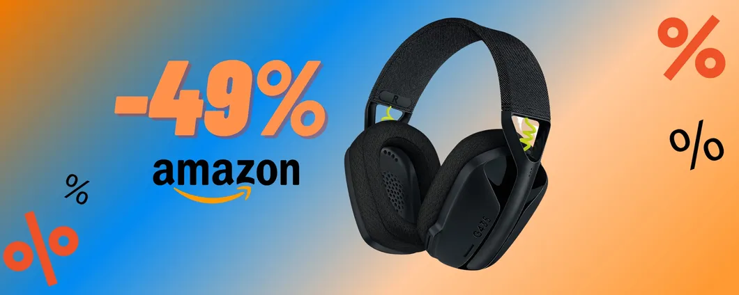 Cuffie da gaming Logitech G435 LIGHTSPEED ora a META' PREZZO