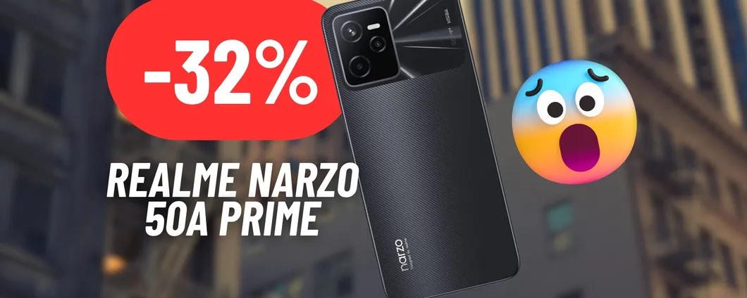 REALME NARZO 50A PRIME ha una batteria potentissima ed un'ottima fotocamera... e costa POCHISSIMO con lo sconto di Amazon