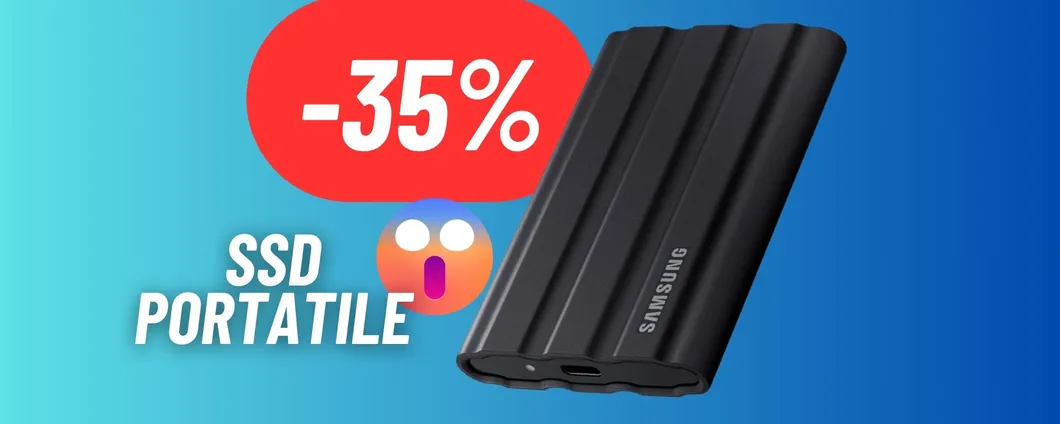 SSD PORTATILE SAMSUNG in maxi sconto: Amazon Outlet (-35%)