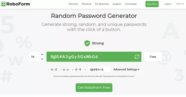RoboForm Password Generator