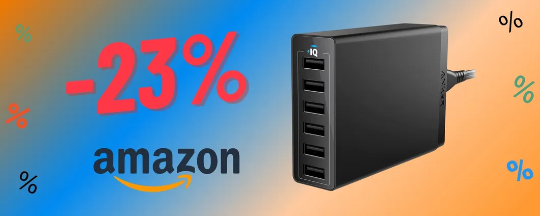 Carica più dispositivi col caricatore 6 in 1 ora IN SUPER OFFERTA!