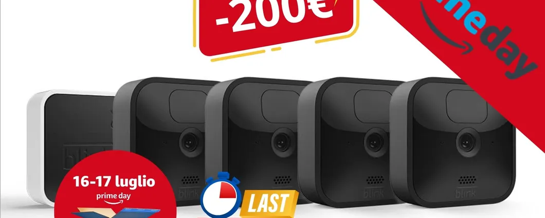 IMPERDIBILE 65% di sconto per Blink Outdoor: 4 videocamere di sicurezza SCONTATISSIME per Prime Day!