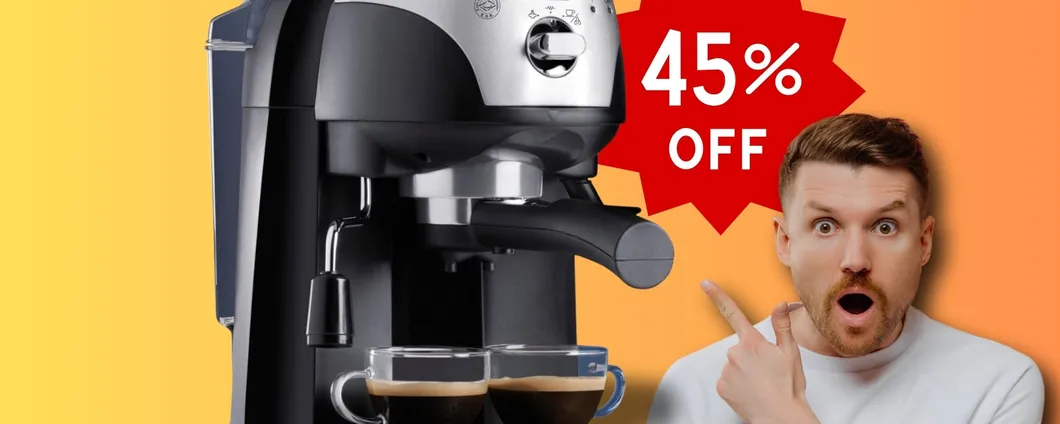 Caffè come al bar con la Macchina da Caffè De'Longhi in MEGA offerta (-44%)