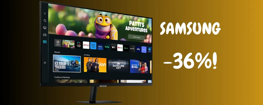 Qualità visiva al massimo con lo Smart Monitor Samung IN SCONTO: OFFERTA PAZZESCA