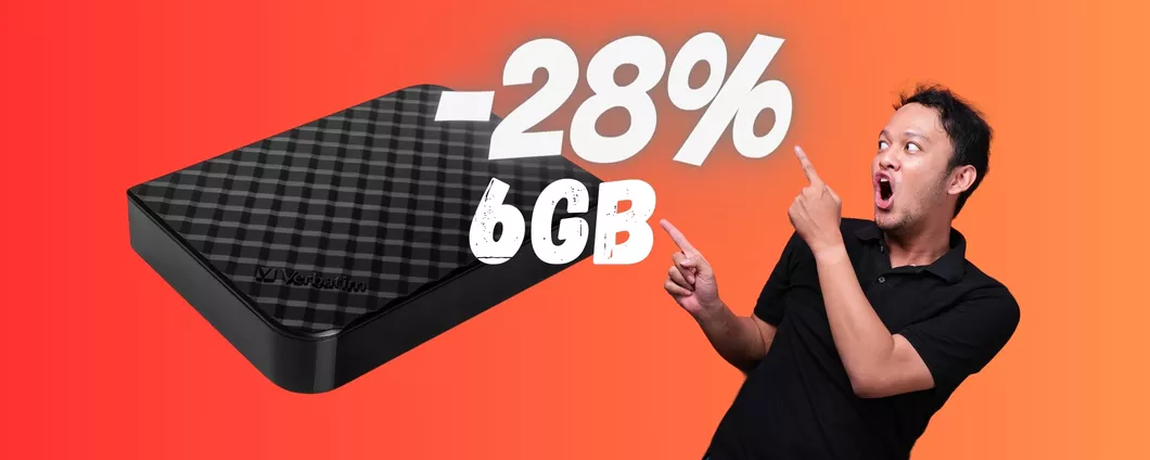 Hard Disk portatile da 6GB a un PREZZO da SVENIMENTO (-28%)