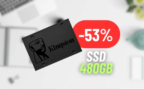 SSD Kingston da 480GB al 53% di sconto: più della metà del prezzo