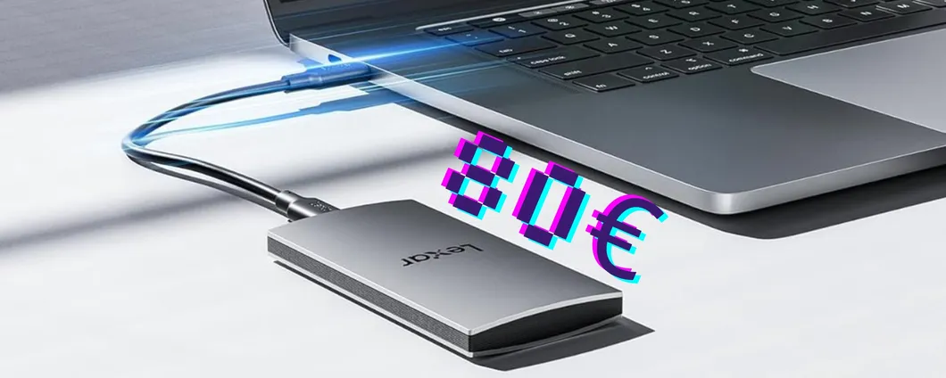 SSD portatile Lexar ES3 da 1TB fino a 1050 MB/s con coupon a 80€