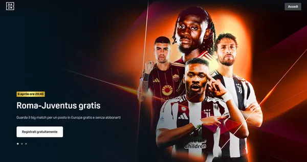 roma juventus gratis su dazn