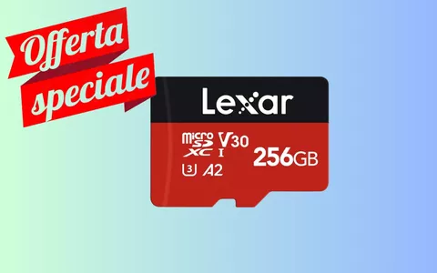 Spazio EXTRA con la Micro SD Lexar da 256 GB a MENO DI 30 EURO
