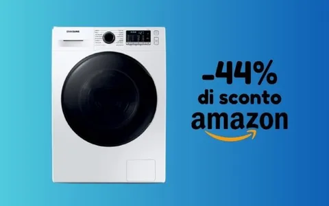 PREZZO OUTLET: lavasciuga Samsung SCONTATA del 44% su Amazon