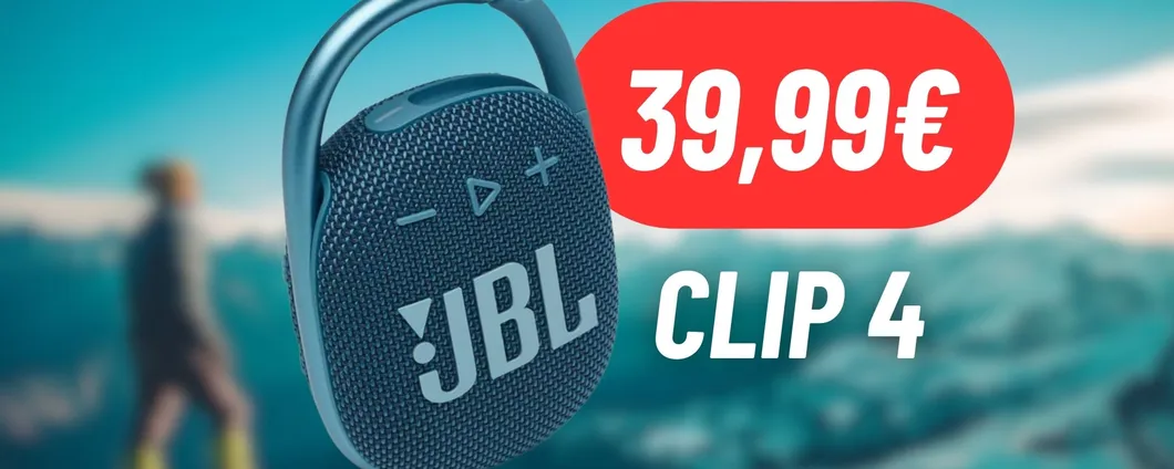 Porta la tua musica a spasso con la Cassa Bluetooth JBL CLIP 4 al 38% di sconto