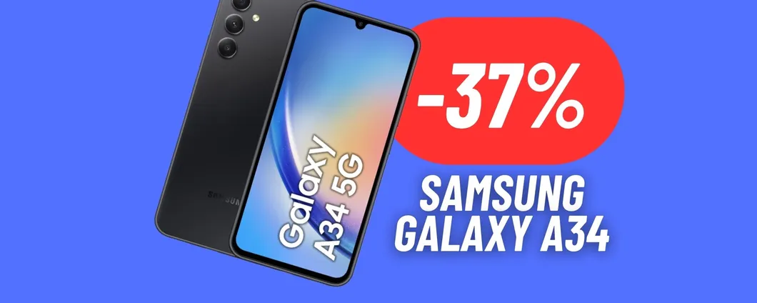 RISPARMIA 148€ sul Samsung Galaxy A34: lo sconto è davvero SUPER (-37%)