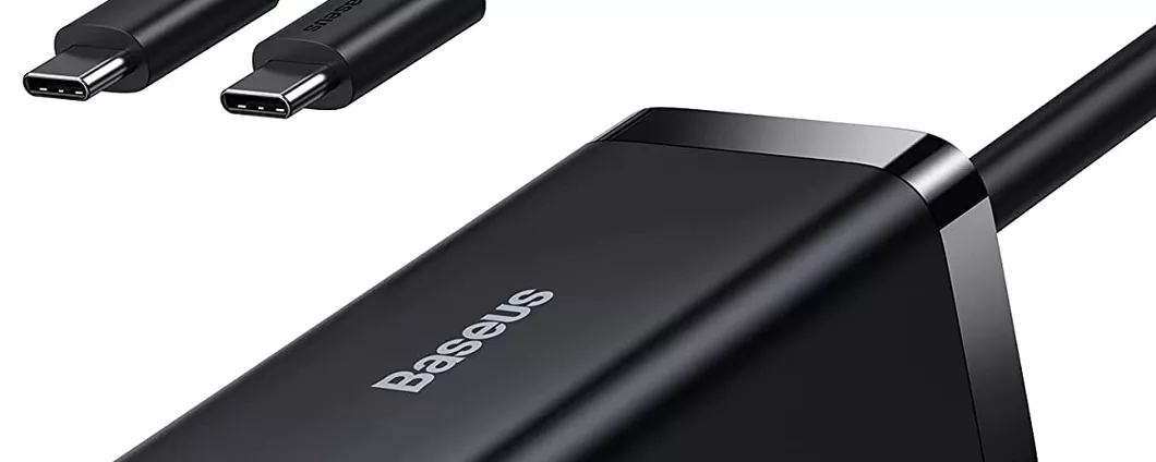Baseus 100W Caricatore USB-C: 30% di SCONTO su Amazon applicando il coupon