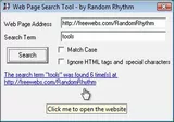 Web Page Search Tool