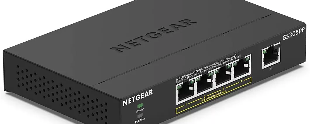 Switch PoE 5 porte di Netgear ad un prezzo incredibile su Amazon