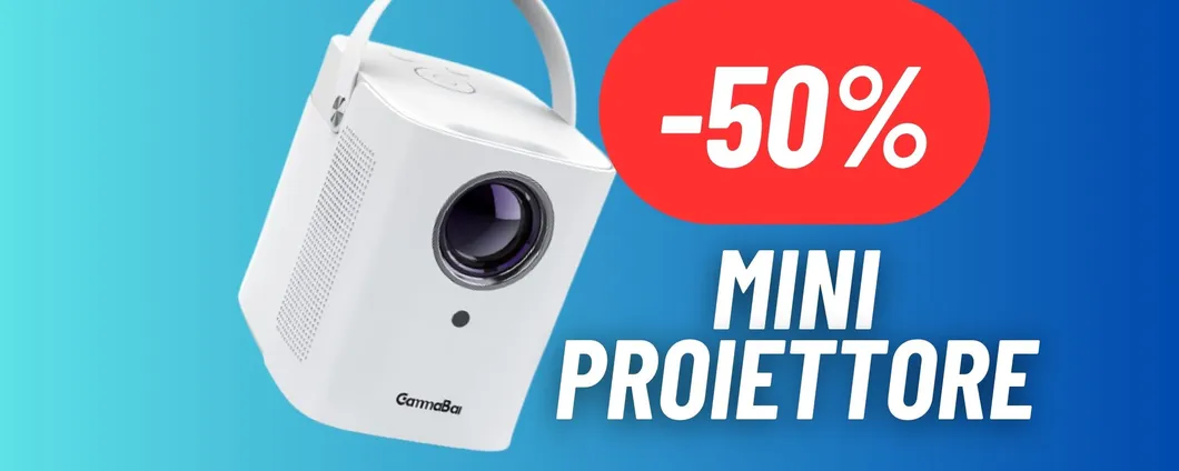 Il cinema TASCABILE: mega sconto del 50% sul Mini Proiettore Portatile