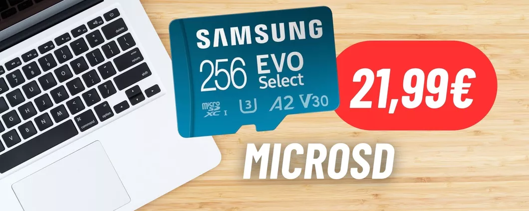 La Scheda MicroSD di Samsung da 256GB ad un PREZZO FOLLE