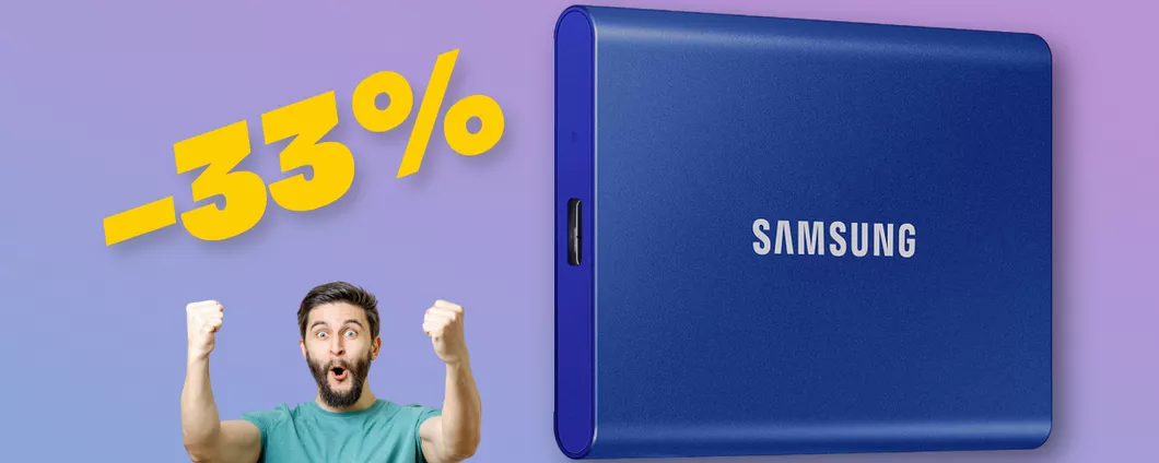 Samsung T7, l'SSD portatile per ECCELLENZA oggi costa molto meno del previsto (-33%)
