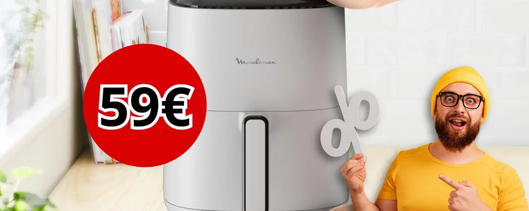 Friggitrice ad Aria Moulinex: super compatta SOLO 59€ e touchscreen