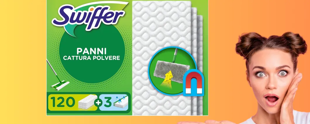 SOLO 19 EURO per 120 Panni di ricambio Swiffer (con 3 Panni lavapavimenti INCLUSI)